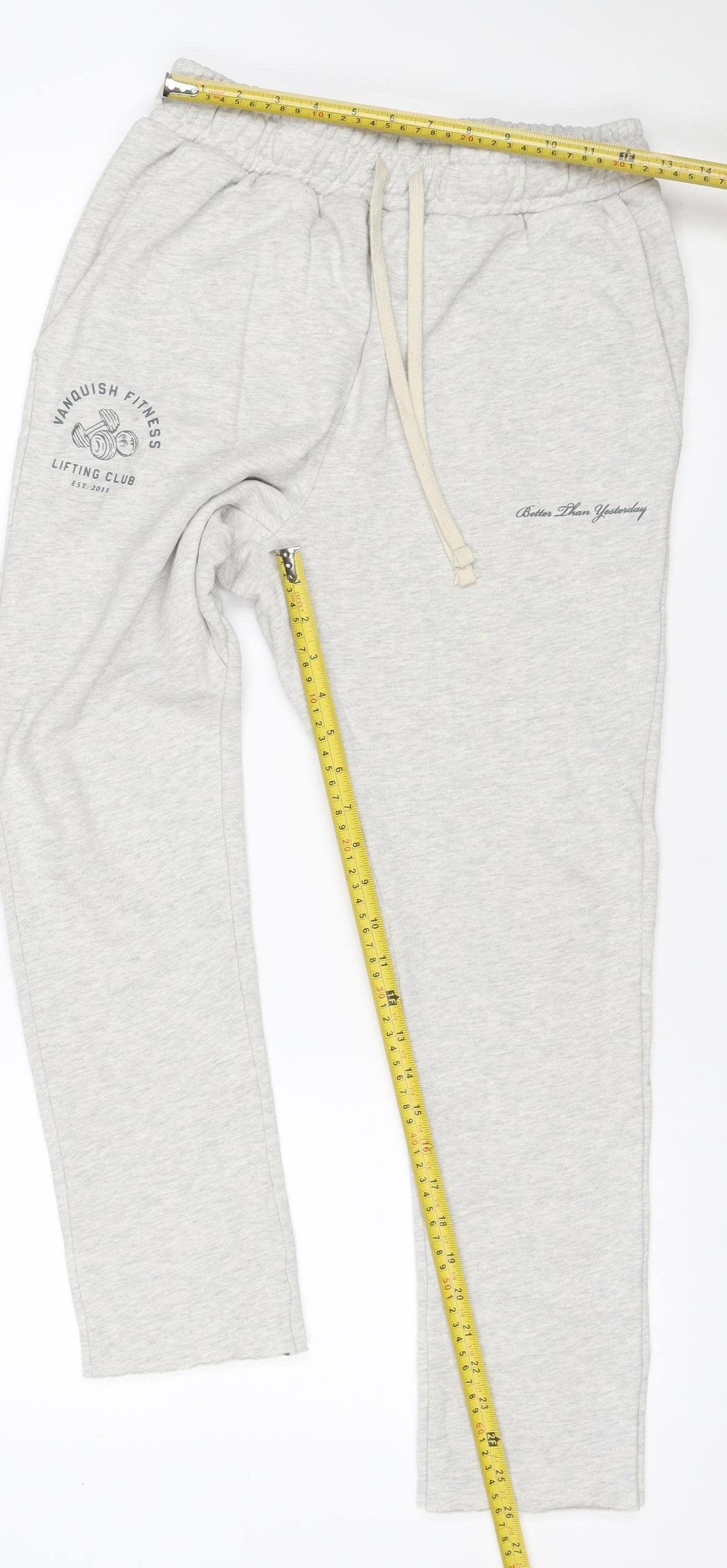 Vanquish Women Grey S Jogger Sweatpants Drawstring Gym Trousers