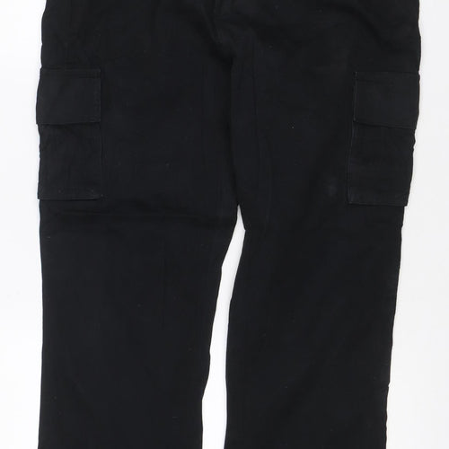 Cotton Traders Men's Black 36 Cargo Trousers Adjustable Waist