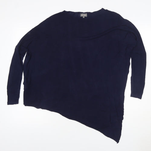 Phase Eight Women Blue XS Asymmetric Hem Knit Tunic Long Sleeve