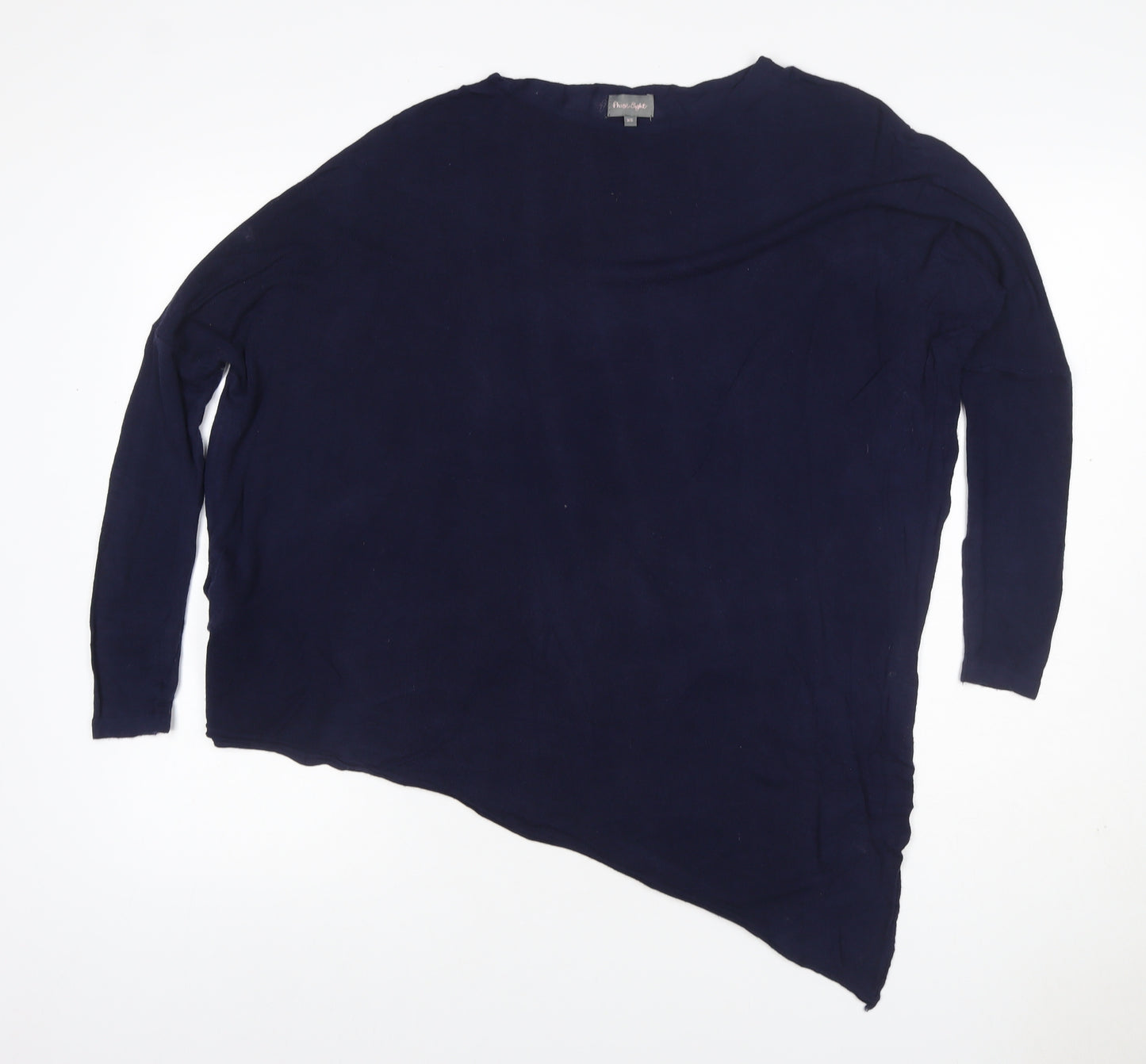 Phase Eight Women Blue XS Asymmetric Hem Knit Tunic Long Sleeve