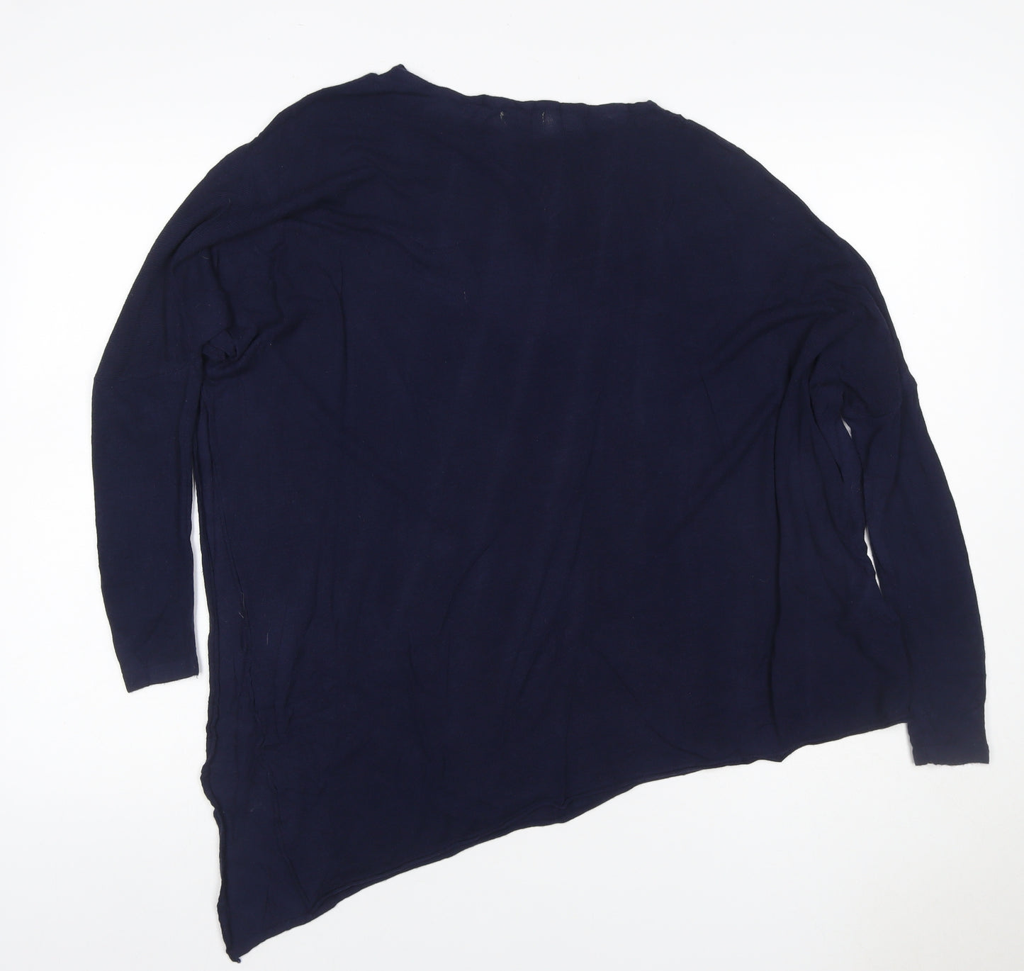 Phase Eight Women Blue XS Asymmetric Hem Knit Tunic Long Sleeve