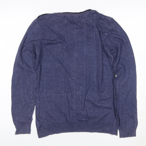 Boden Women’s Blue Cashmere Angora Blend Crew Neck Jumper UK 4