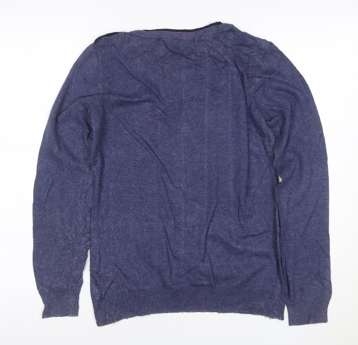 Boden Women’s Blue Cashmere Angora Blend Crew Neck Jumper UK 4