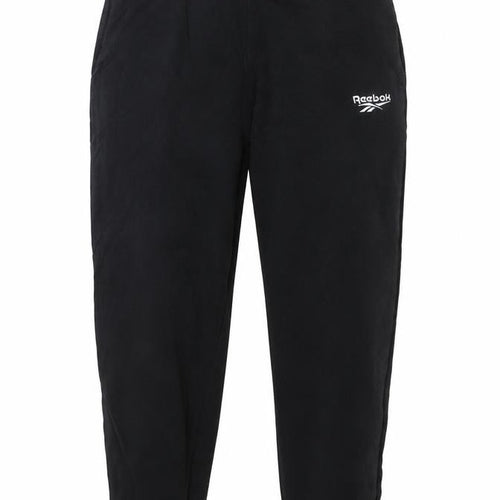 Reebok Men’s Black S Cotton Fleece Jogger Sweatpants Logo
