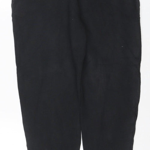 Reebok Men’s Black S Cotton Fleece Jogger Sweatpants Logo