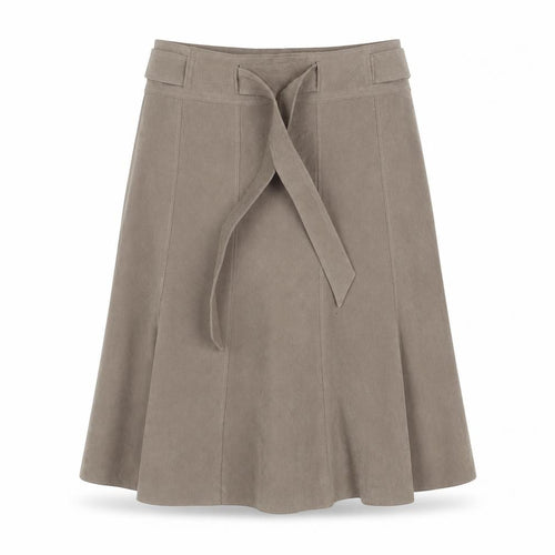 Classics Women Brown UK 14 Long Flared Belted Skirt