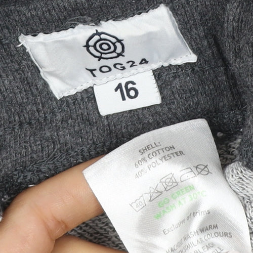TOG24 Women’s Grey Size 16 Jogger Sweatpants Drawstring Pockets