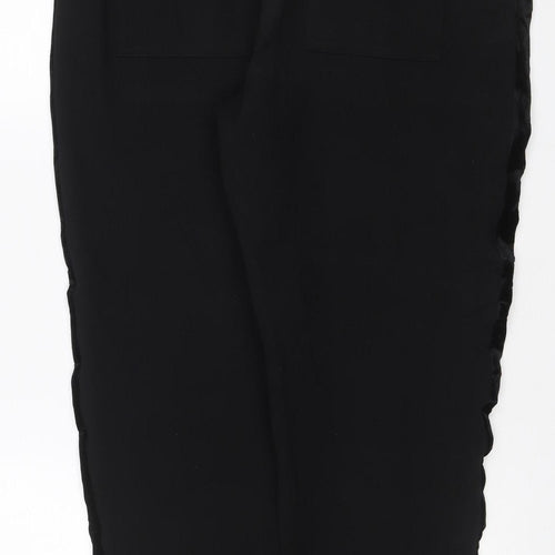 M&S Women’s Black UK 16 Regular Velvet Pocket Jogger Trousers