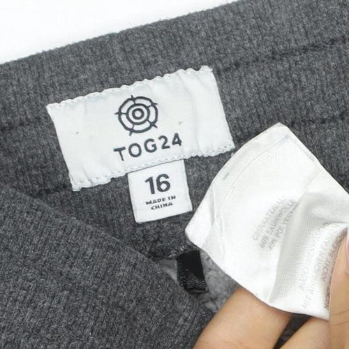 TOG24 Women’s Grey Size 16 Jogger Sweatpants Elastic Waist Pockets