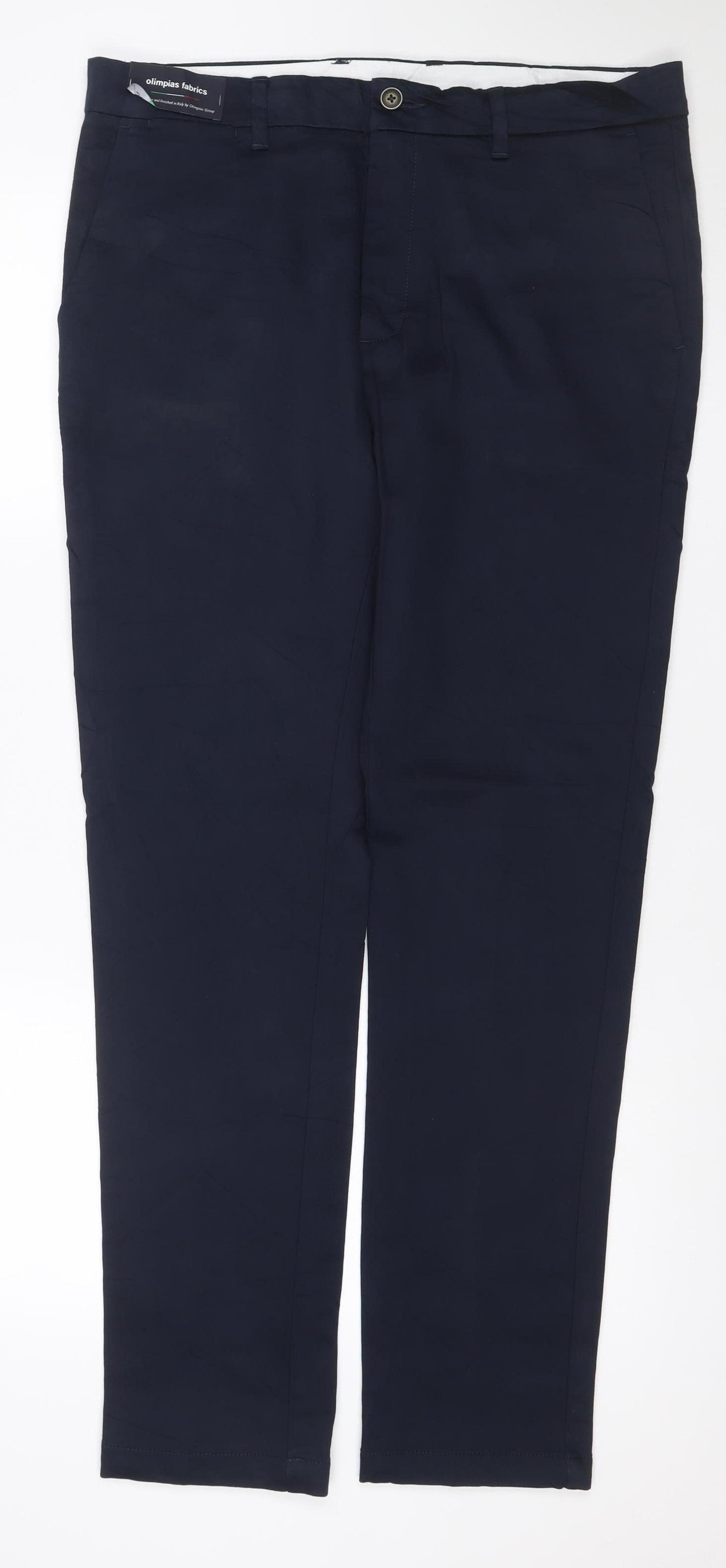 Marks and Spencer Autograph Men Blue 34/33 Slim Stretch Dress Trousers