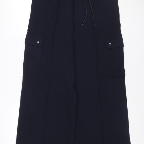 Marks and Spencer Women Blue Size 10 Cargo Drawstring Trousers