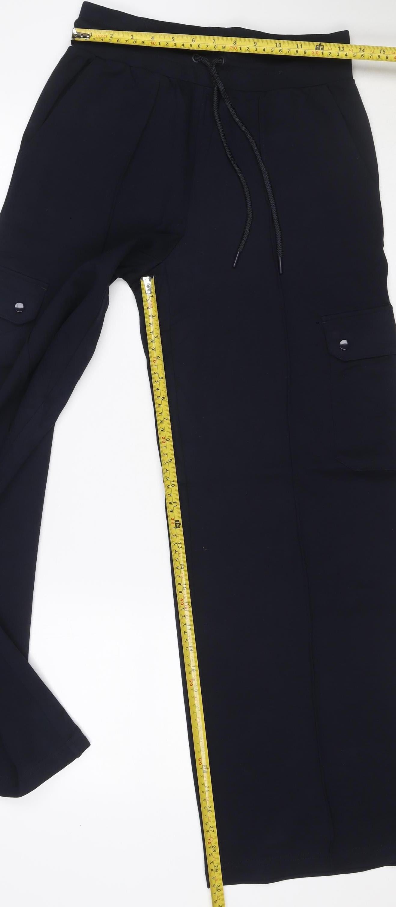 Marks and Spencer Women Blue Size 10 Cargo Drawstring Trousers