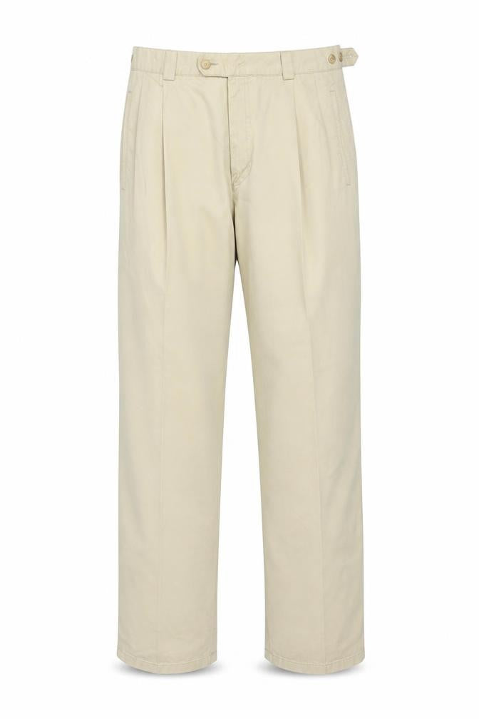 Sport Reed Men’s Beige 34R Cotton Chino Trousers Adjustable Waist
