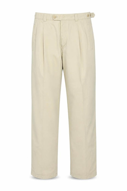 Sport Reed Men’s Beige 34R Cotton Chino Trousers Adjustable Waist