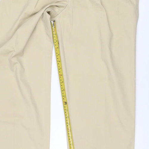 Sport Reed Men’s Beige 34R Cotton Chino Trousers Adjustable Waist