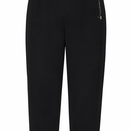 Wallis Women’s Black UK 10 Tapered Jogger Trousers Drawstring Zip Detail
