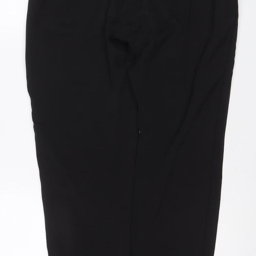 Wallis Women’s Black UK 10 Tapered Jogger Trousers Drawstring Zip Detail