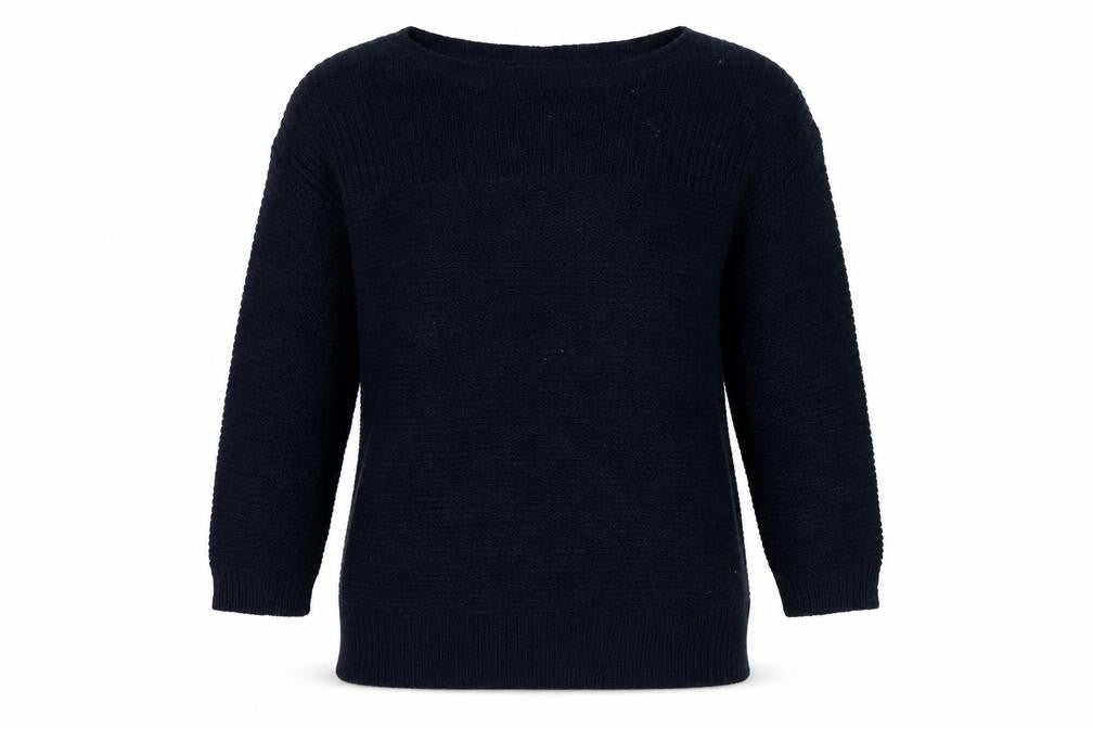 Wallis Women’s Navy Blue S Boat Neck Raglan Knit Pullover Jumper