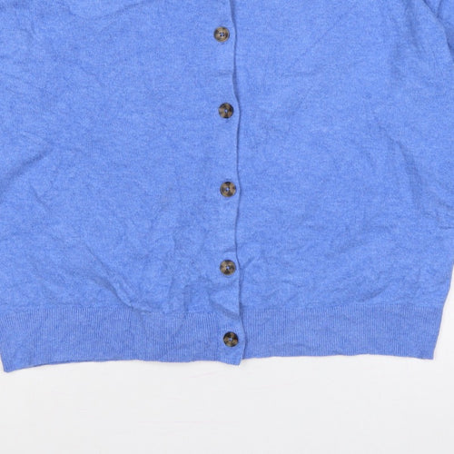 Marks and Spencer Women Blue XL Button Front Knit Cardigan