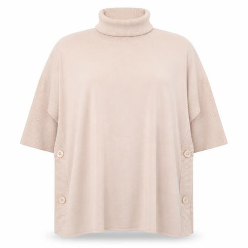 Gerard Women's Pink L Roll Neck Button Side Pullover Jumper