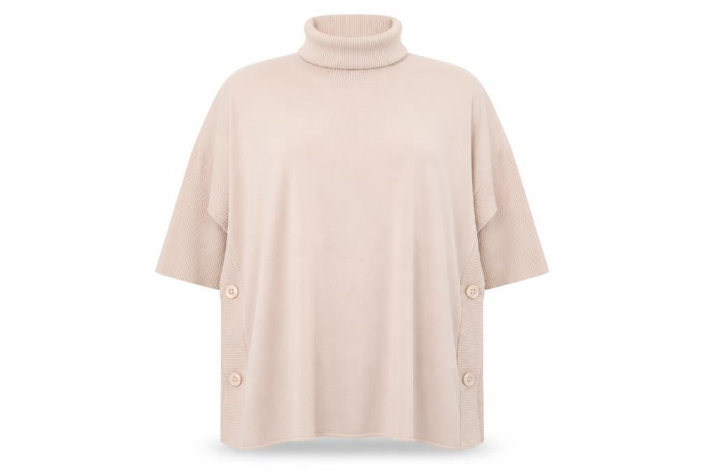 Gerard Women's Pink L Roll Neck Button Side Pullover Jumper