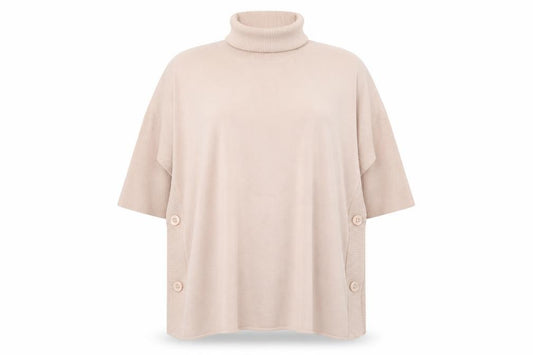 Gerard Women's Pink L Roll Neck Button Side Pullover Jumper