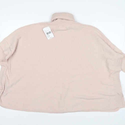 Gerard Women's Pink L Roll Neck Button Side Pullover Jumper