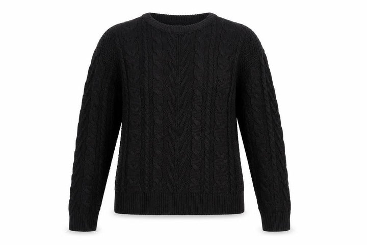 River Island Women Black UK 8 Cable-Knit Crew Neck Pullover Jumper