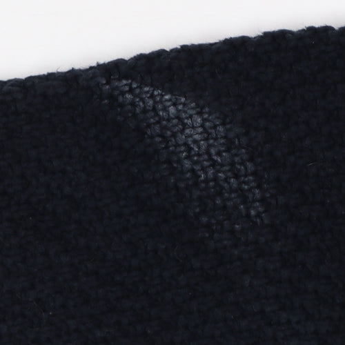 Fletcher Jones Men’s Black 2XL Chunky Knit Cotton Crew Neck Jumper