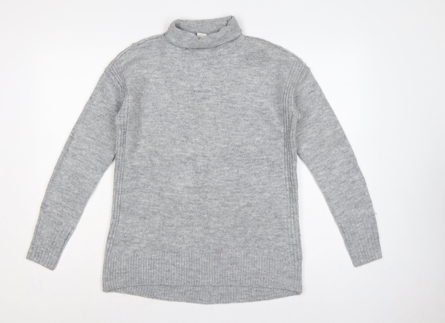 GAP Women Grey Roll Neck Knit Jumper Size S Long Sleeve Pullover