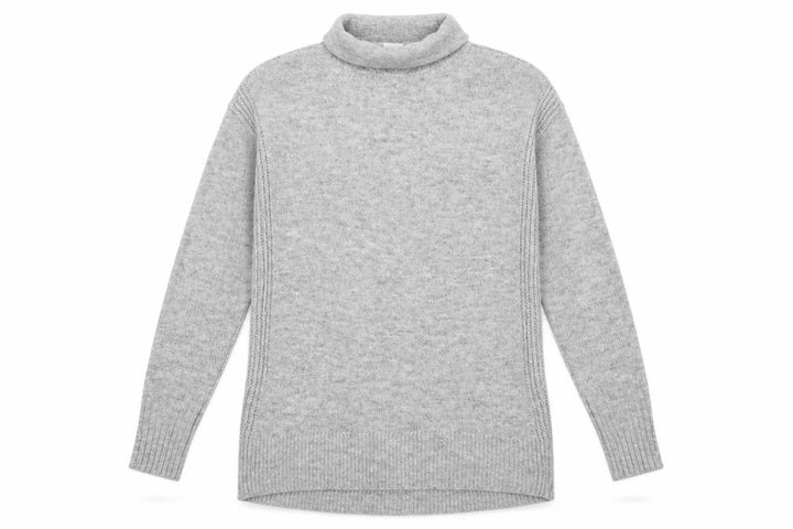 Gap Women Grey Roll Neck Knit Jumper Size S Long Sleeve Pullover