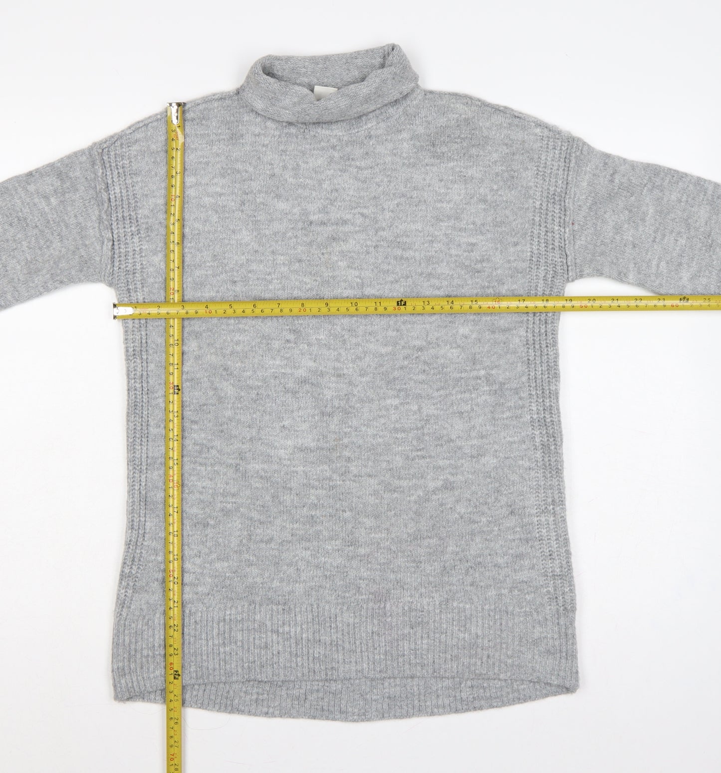 GAP Women Grey Roll Neck Knit Jumper Size S Long Sleeve Pullover
