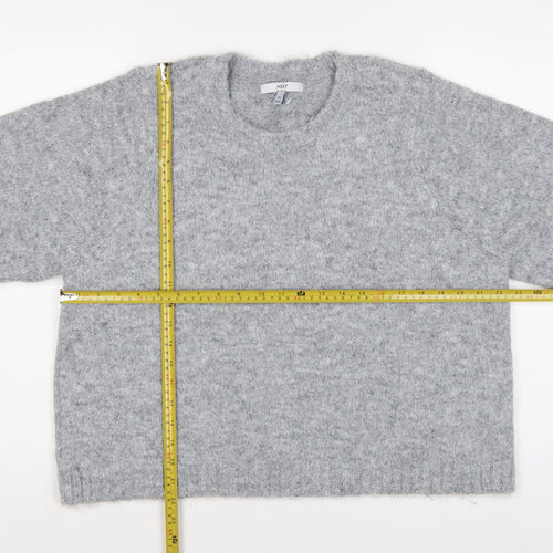 Next Women Grey XL Fluffy Knit Dolman Sleeve Round Neck Jumper