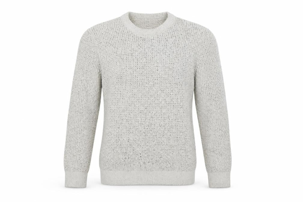 Next Men’s Ivory Fleck Knit Crew Neck Pullover Jumper Size S