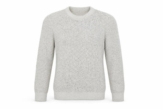 Next Men’s Ivory Fleck Knit Crew Neck Pullover Jumper Size S