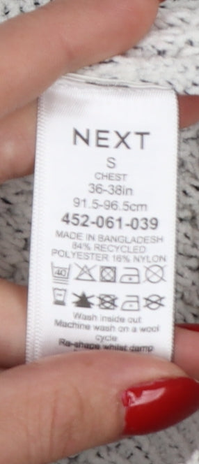 Next Men’s Ivory Fleck Knit Crew Neck Pullover Jumper Size S