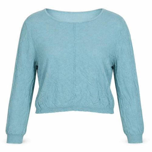 Missguided Petite Women’s Blue Scoop Neck Knit Pullover Jumper UK 14