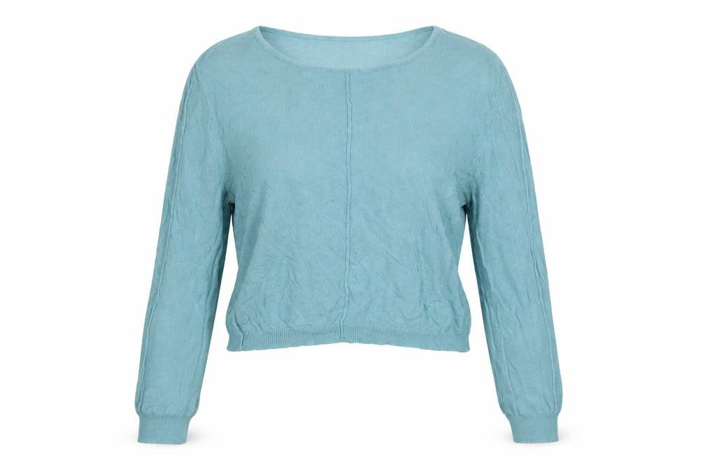Missguided Petite Women’s Blue Scoop Neck Knit Pullover Jumper UK 14