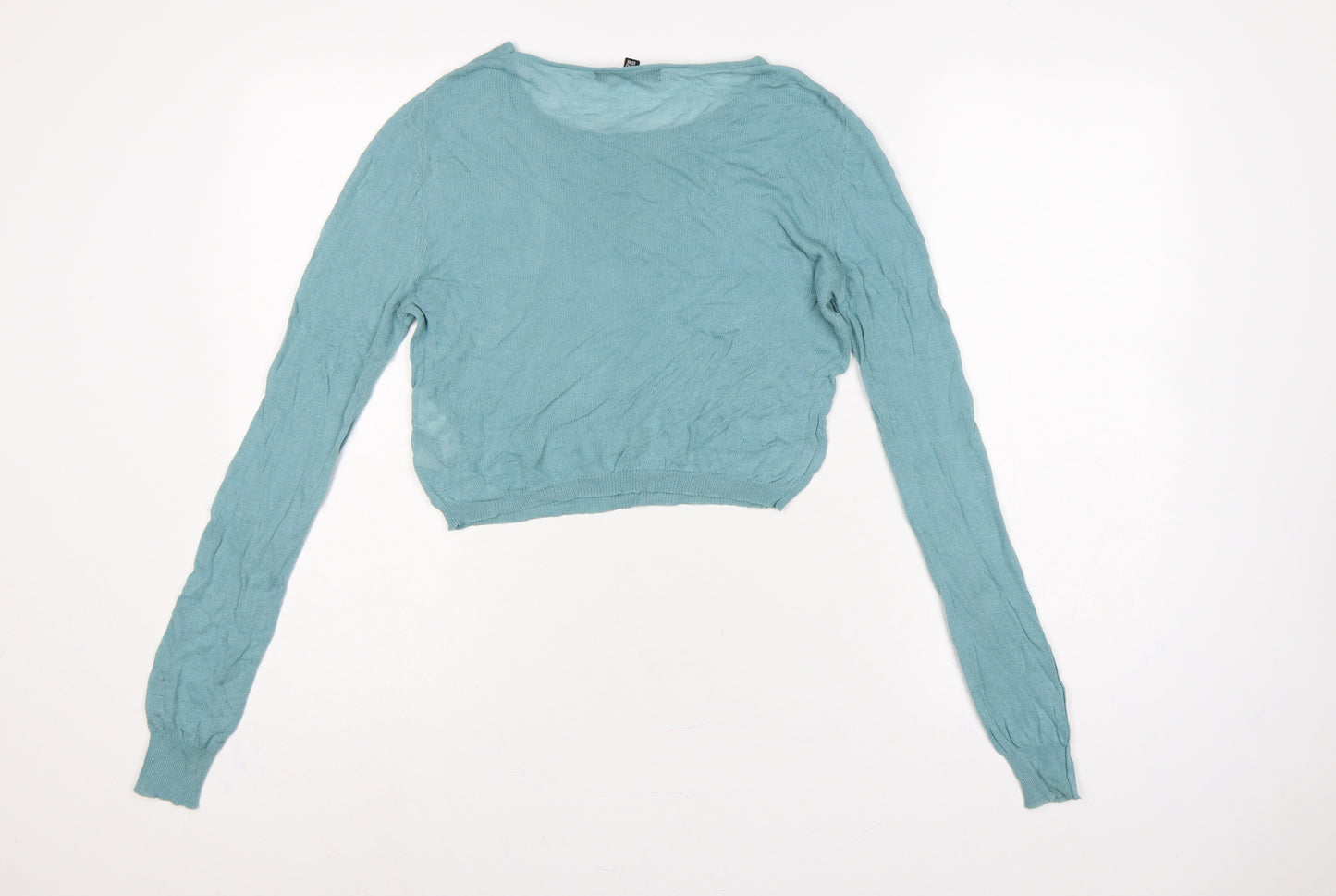 Missguided Petite Women’s Blue Scoop Neck Knit Pullover Jumper UK 14