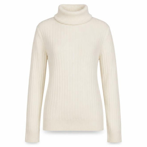 New Look Women’s Ivory Ribbed Roll Neck Jumper UK 8 Pullover