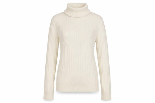New Look Women’s Ivory Ribbed Roll Neck Jumper UK 8 Pullover