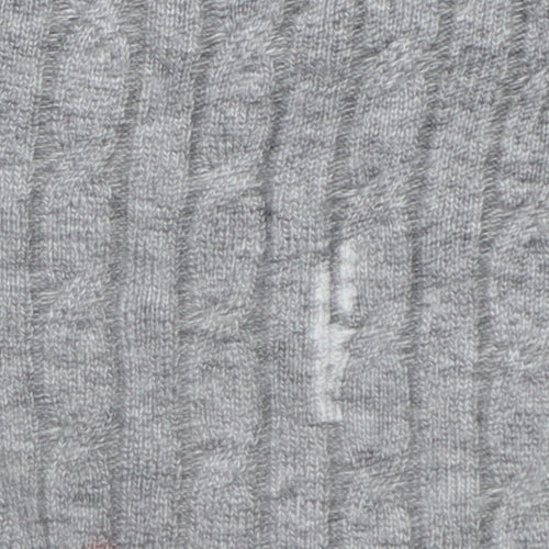 Feraud Men’s Grey Size S Ribbed Roll Neck Viscose Knit Pullover Jumper