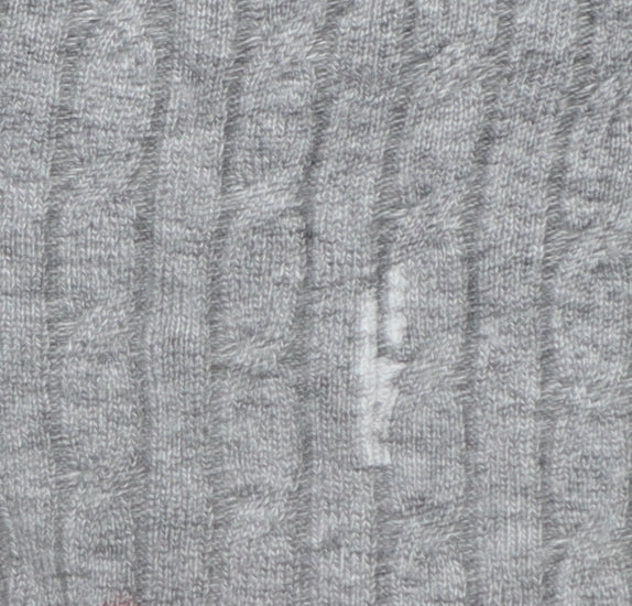 Feraud Men’s Grey Size S Ribbed Roll Neck Viscose Knit Pullover Jumper