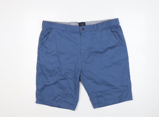 Lincoln Men’s Blue Chino Shorts Waist 40in Cotton Stretch Pockets
