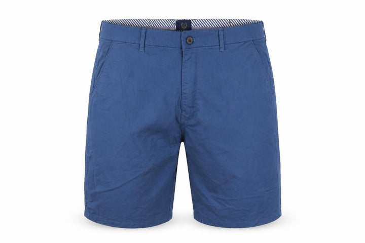 Front view of Lincoln Men’s Blue Chino Shorts Waist 40in Cotton Stretch Pockets