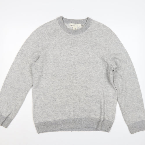 H&M L.O.G.G. Men’s Grey M Crew Neck Cotton Blend Knit Pullover Jumper