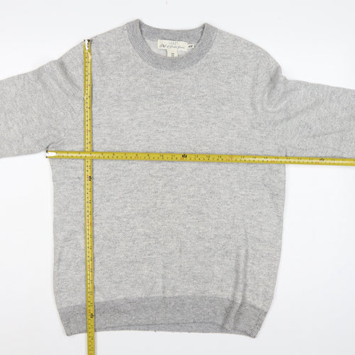 H&M L.O.G.G. Men’s Grey M Crew Neck Cotton Blend Knit Pullover Jumper