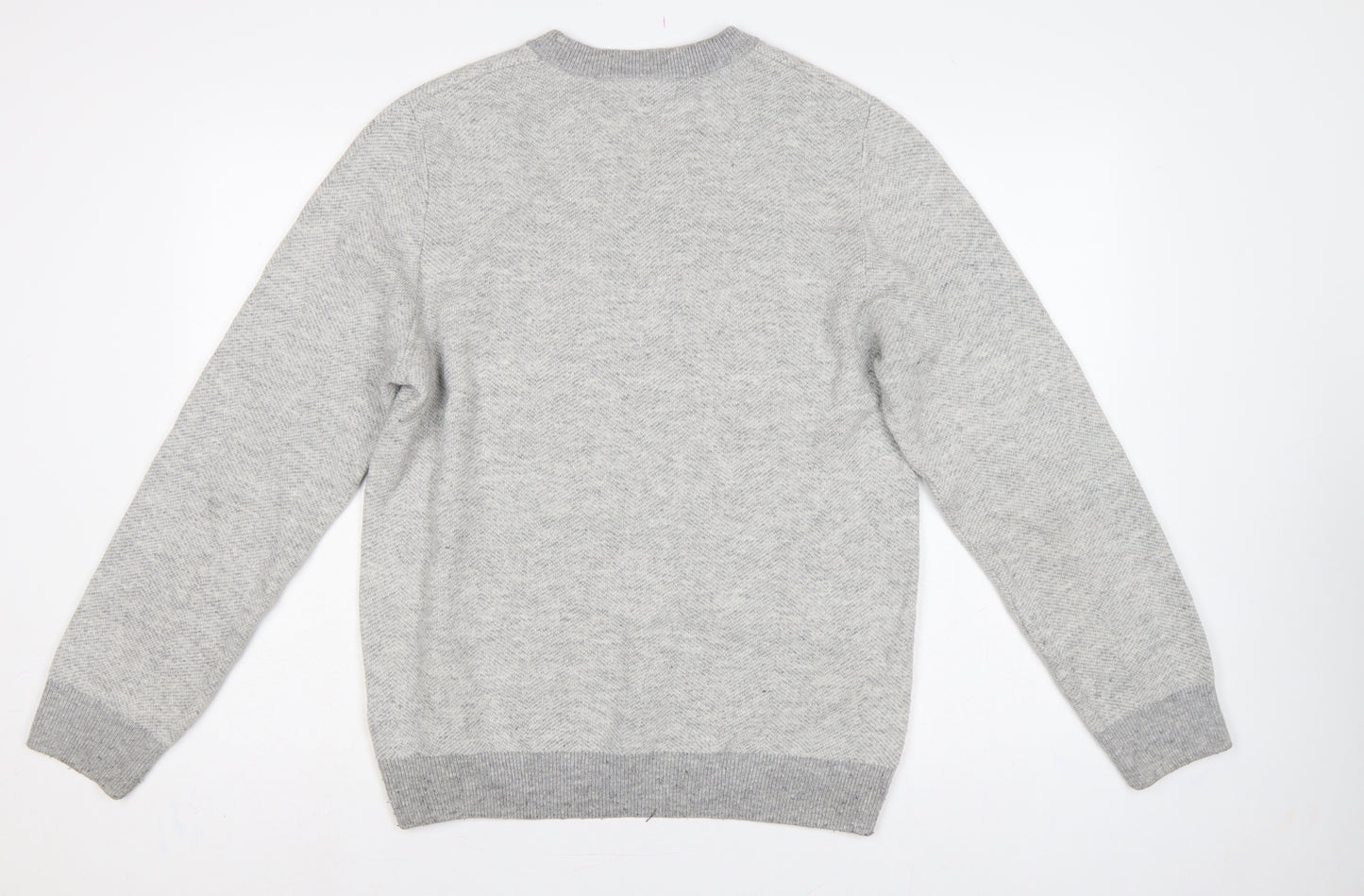 H&M L.O.G.G. Men’s Grey M Crew Neck Cotton Blend Knit Pullover Jumper