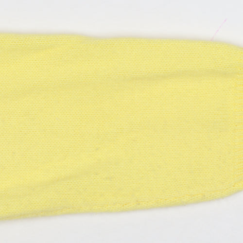 Damart Women Yellow Acrylic Mock Neck Knit Pullover Jumper UK 18