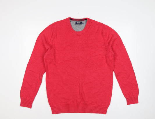 Maine New England Men's Red Medium Cotton Crew Neck Pullover Jumper